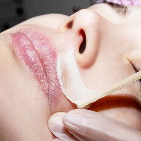 Upper and lower lip waxing